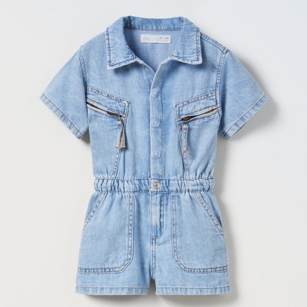 Zara Kids Denim Jumpsuit